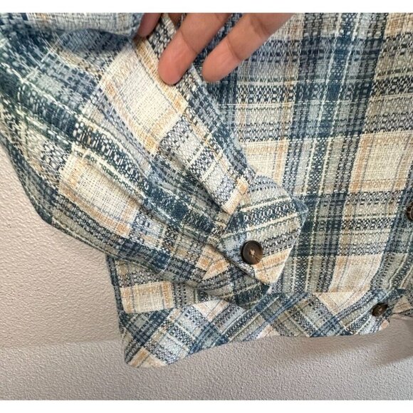 Boston Traders Tweed Shirt Jacket Sacket M Plaid Multi Western - Picture 5 of 16
